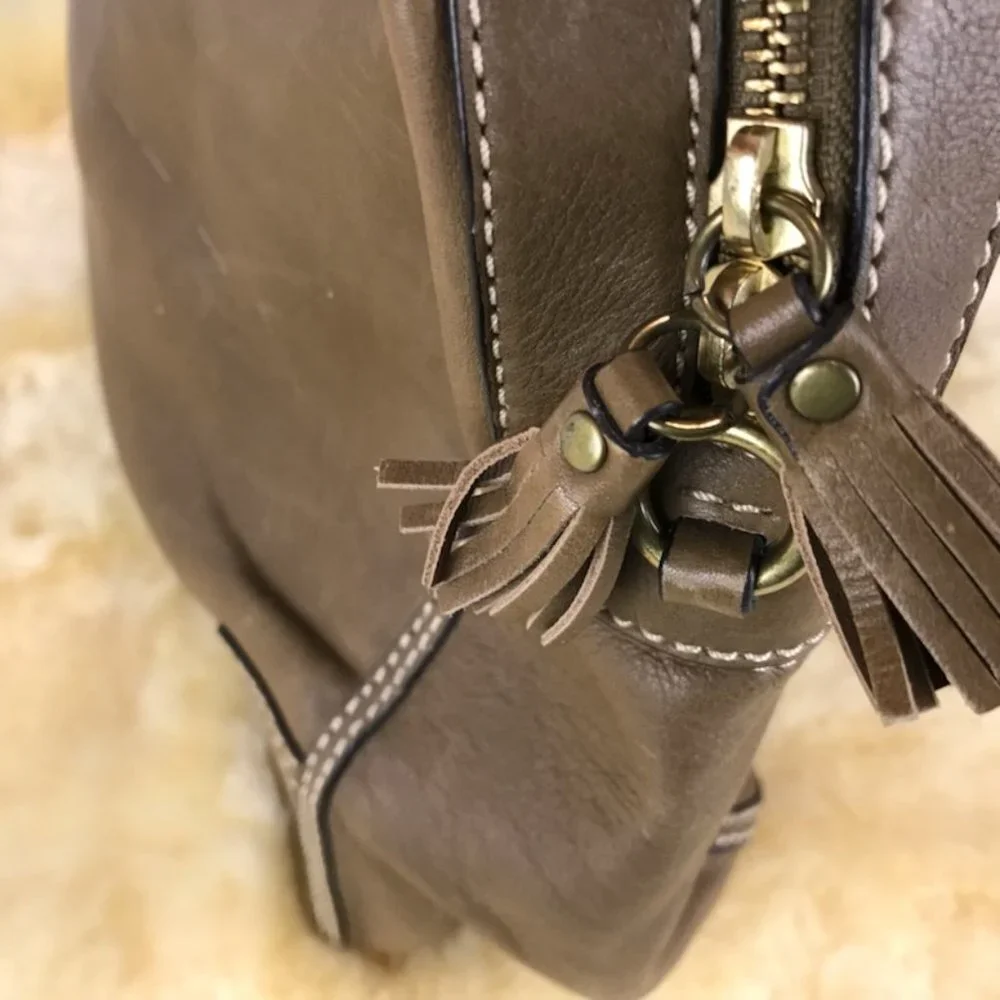 Antonio Milani tan leather Satchel bag